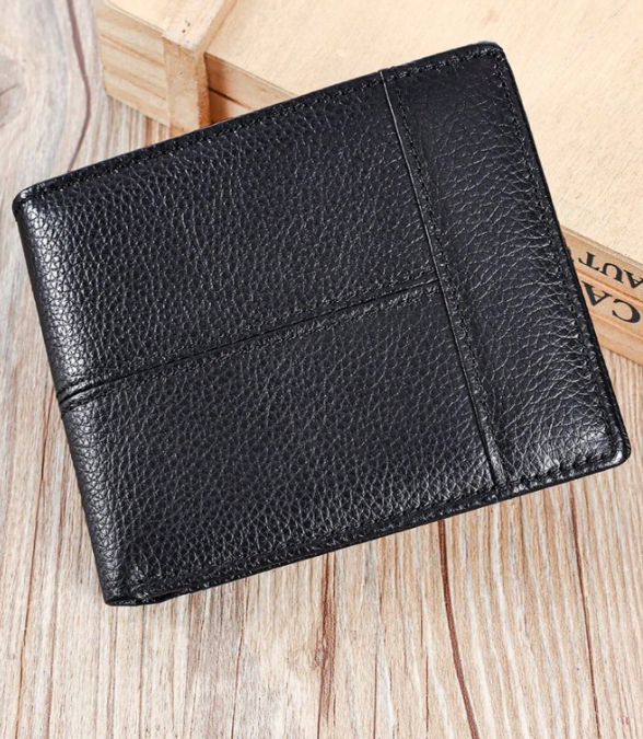 Men's Genuine Leather Wallet - Black/Brown