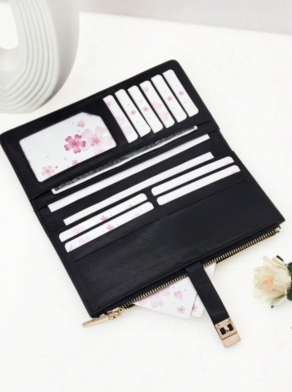 Woven Fabric Patchwork Clutch - Black