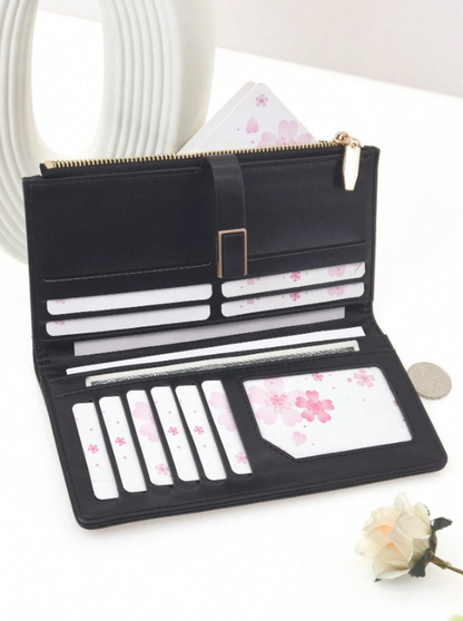 Woven Fabric Patchwork Clutch - Black
