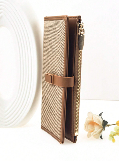 Woven Fabric Patchwork - Brown