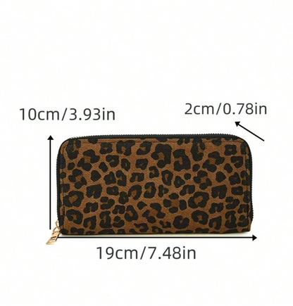 Leopard Clutch - Brown