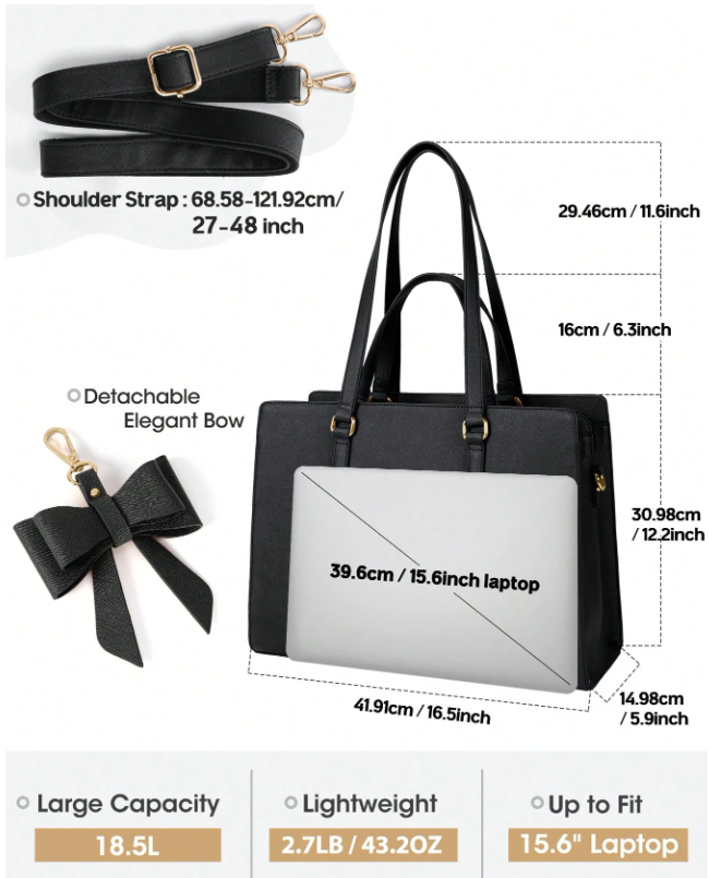Elegant Bow Laptop Bag