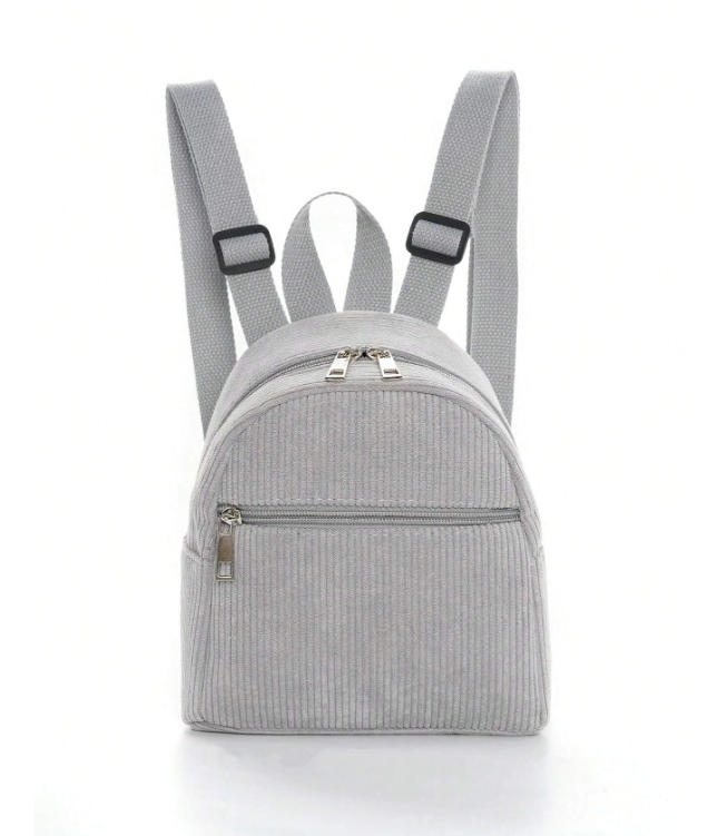 Mini Solid Colour Corduroy Kid's Backpack