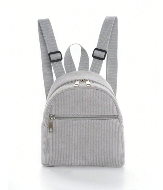 Mini Solid Colour Corduroy Kid's Backpack