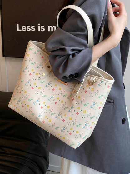 Spring Floral Pattern Tote