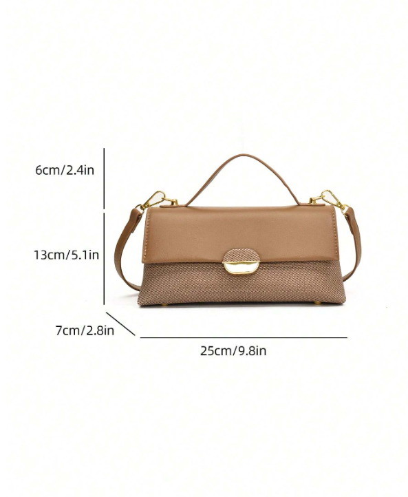 Two Tone Block Crossbody - Brown