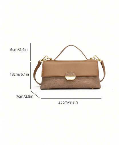 Two Tone Block Crossbody - Brown
