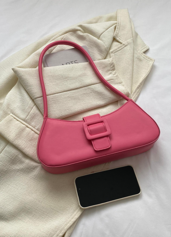 Petit Buckle Bag - Pink/Brown/White
