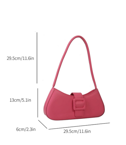 Petit Buckle Bag - Pink/Brown/White