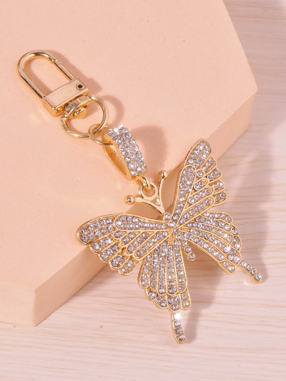 Silver/Gold Butterfly Bag Charm