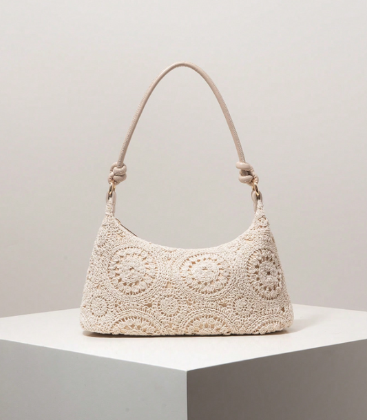 Crochet Woven Underarm Bag