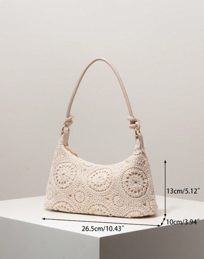 Crochet Woven Underarm Bag