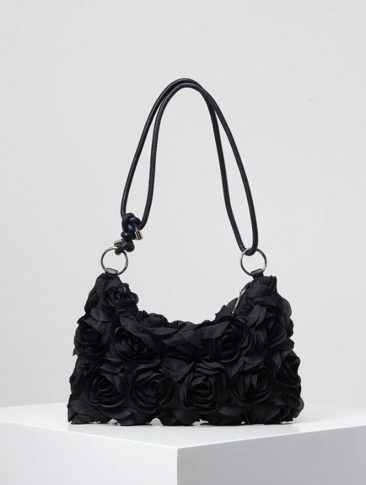 Floral Pattern Underarm - Black