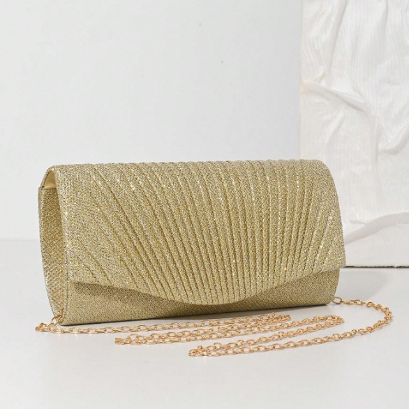 Clamshell Style Sparkling Clutch/Crossbody