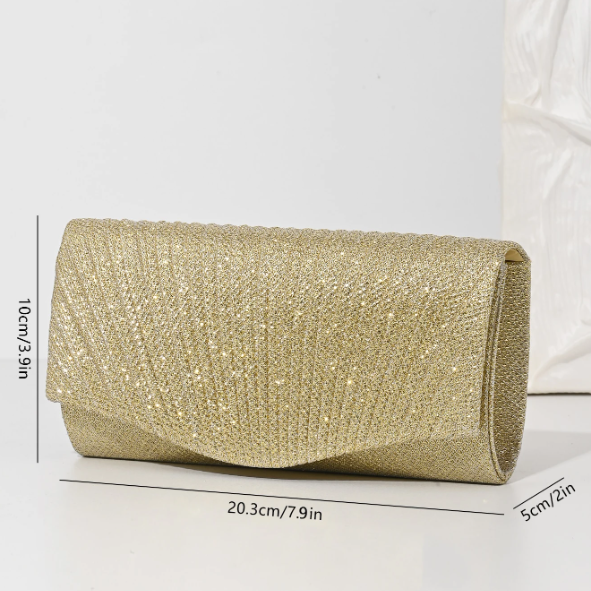 Clamshell Style Sparkling Clutch/Crossbody