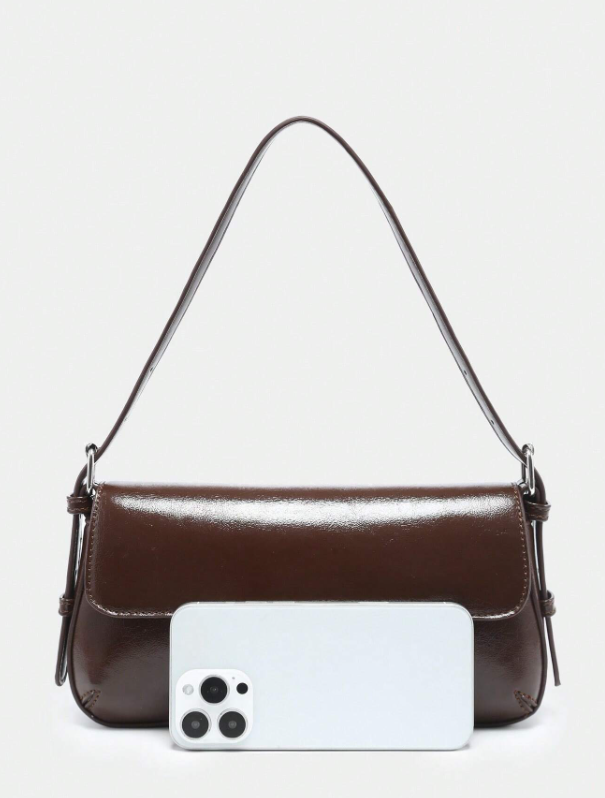 Glossy Minimal Underarm - Brown/Black