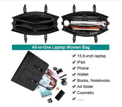 Elegant Shoulder/Workbag - Black
