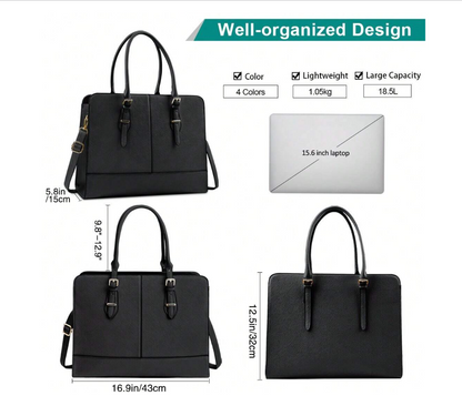 Elegant Shoulder/Workbag - Black