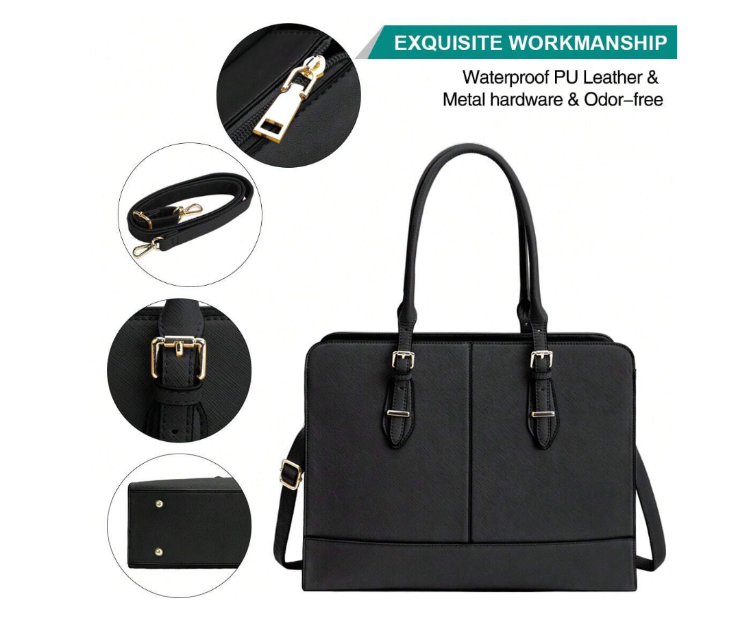 Elegant Shoulder/Workbag - Black
