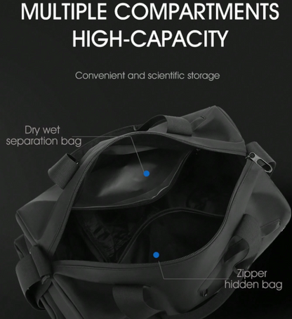 Compact Mini Travel/Gym Bag - Black/Grey