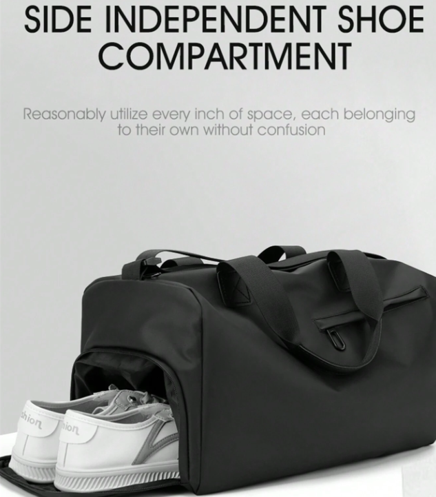 Compact Mini Travel/Gym Bag - Black/Grey