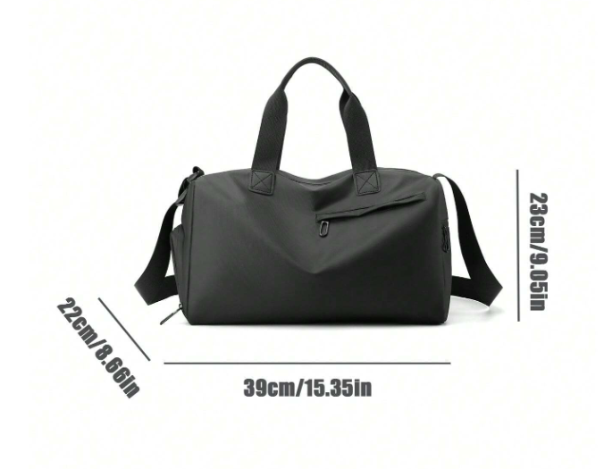 Compact Mini Travel/Gym Bag - Black/Grey