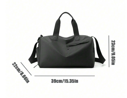 Compact Mini Travel/Gym Bag - Black/Grey
