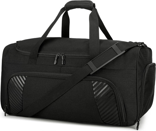 50L Black Durable Large Duffle Bag