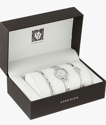 Anne Klein Women's Crystal Accented Set Silver/Gold