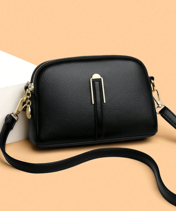 Double-Zipper Crossbody Bag
