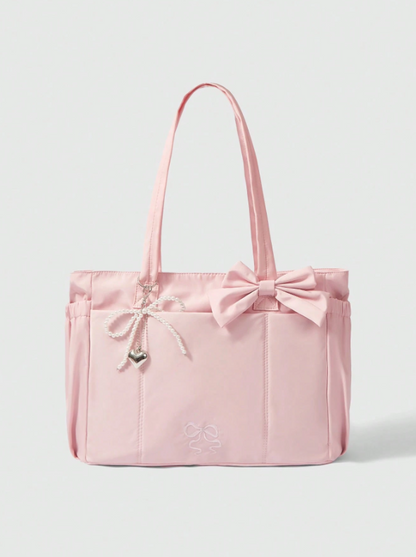 Pink Bow Tote Bag