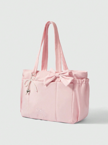 Pink Bow Tote Bag