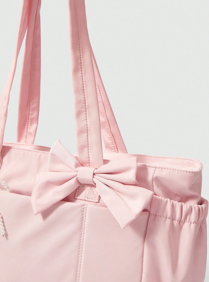 Pink Bow Tote Bag