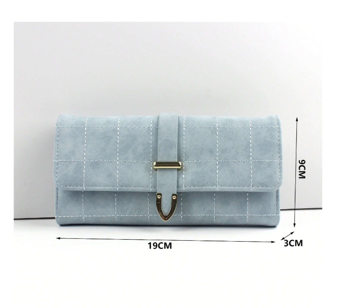 Baby Blue Clutch Gold Hardware