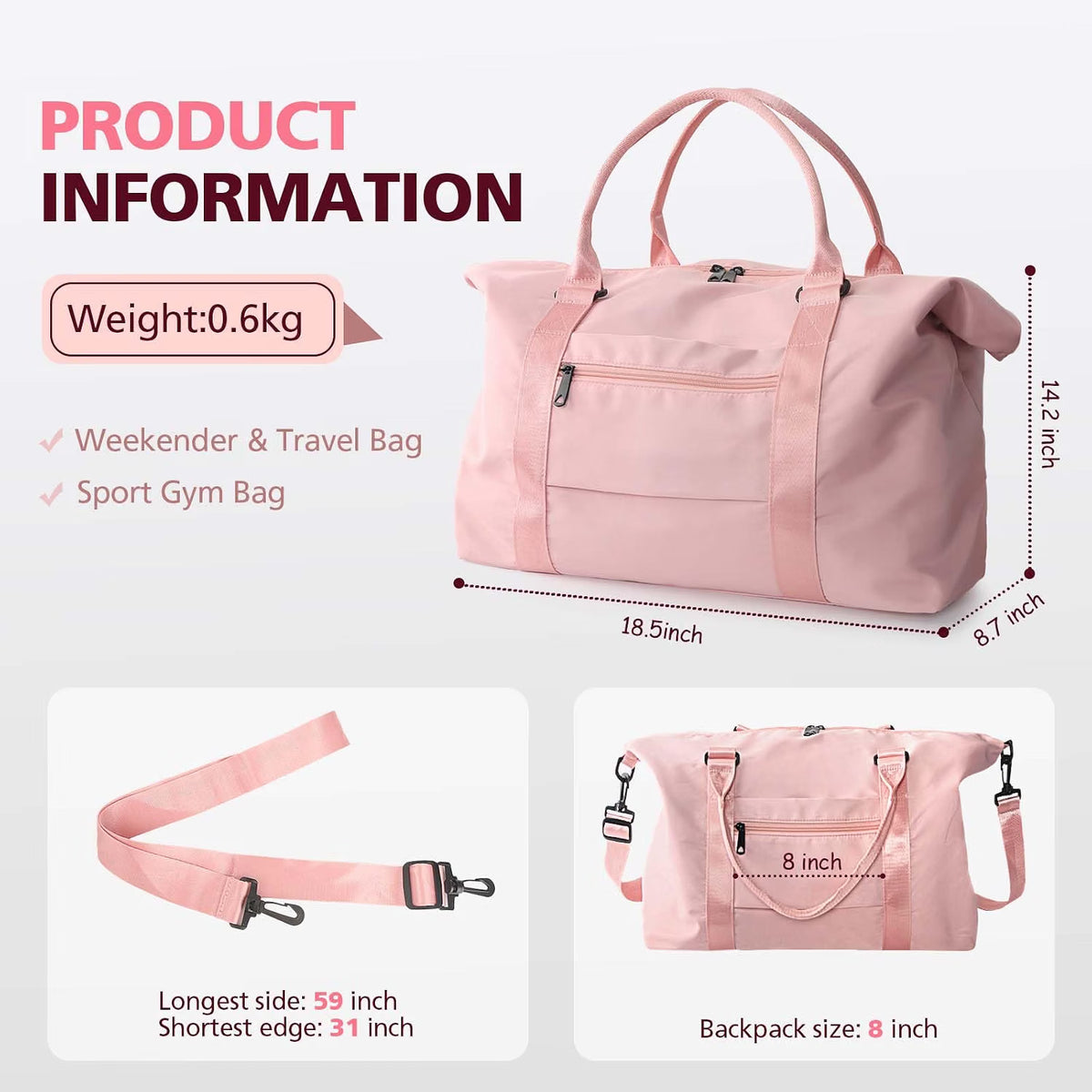 Women's Gym/Weekender Bag