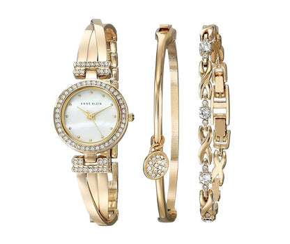 Anne Klein Women's Crystal Accented Set Silver/Gold