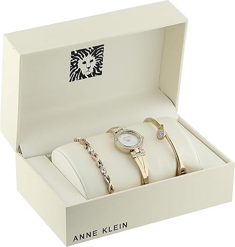 Anne Klein Women's Crystal Accented Set Silver/Gold