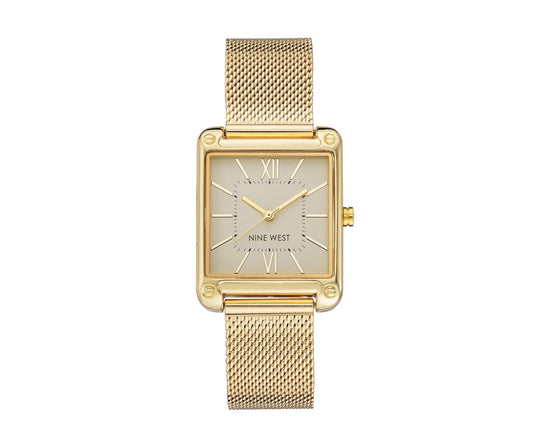 Nine West Women's Mesh Square Watch