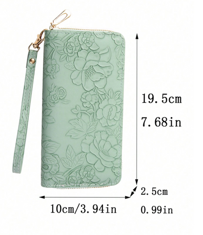 Floral Pattern Clutch Purse