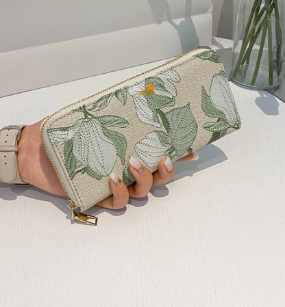 Floral Cover Pattern Clutch Purse