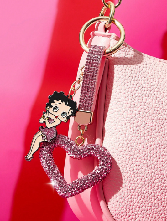 Betty Boop Heart Bag Charm