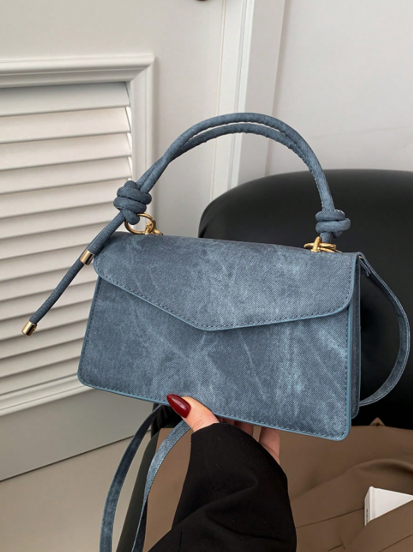 Denim Effect Crossbody/Handbag