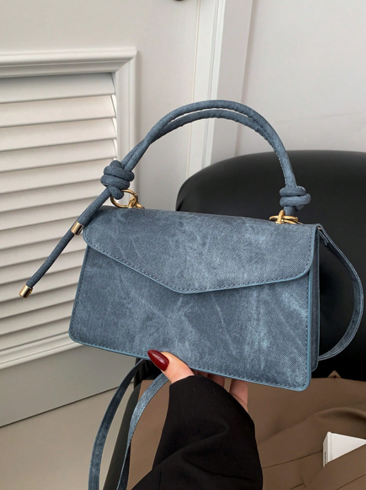 Denim Effect Crossbody/Handbag