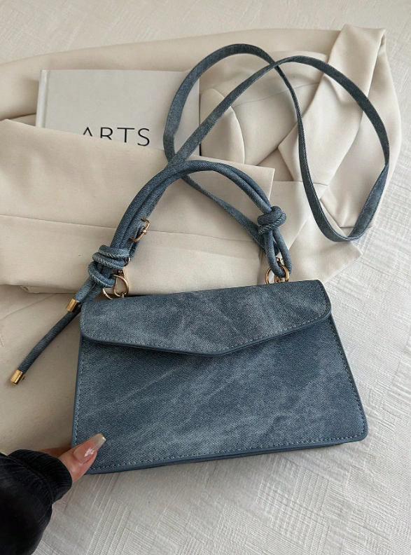 Denim Effect Crossbody/Handbag
