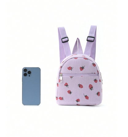 Strawberry Children Backpack - Purple