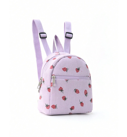 Strawberry Children Backpack - Purple