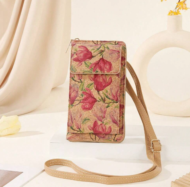 Vintage Multifunction Crossbody - Floral/Cashew Flower