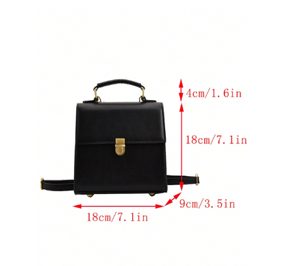 Mini Flap Backpack/Crossbody Solid Color