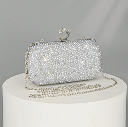 Women's Rhinestone Clutch - Gold/Silver