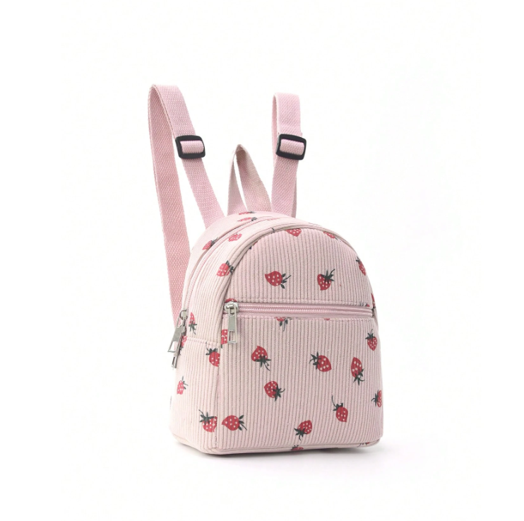 Strawberry Children Backpack - Pink